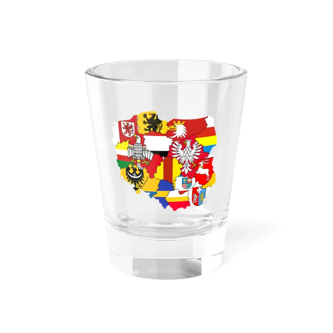 Polish Voivodeships flagmap (Poland) Shot Glass 1.5oz 1.5oz - Go Mug Yourself