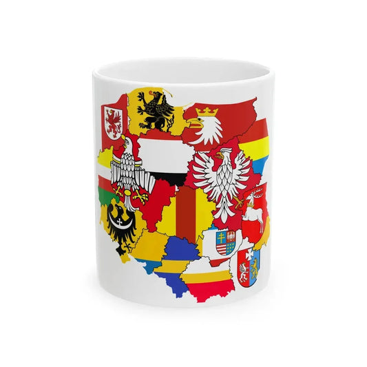 Polish Voivodeships flagmap (Poland) White Coffee Mug 11oz - Go Mug Yourself