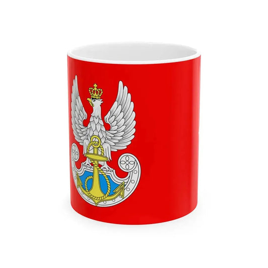 Polishnavyflag (Poland) White Coffee Mug 11oz - Go Mug Yourself
