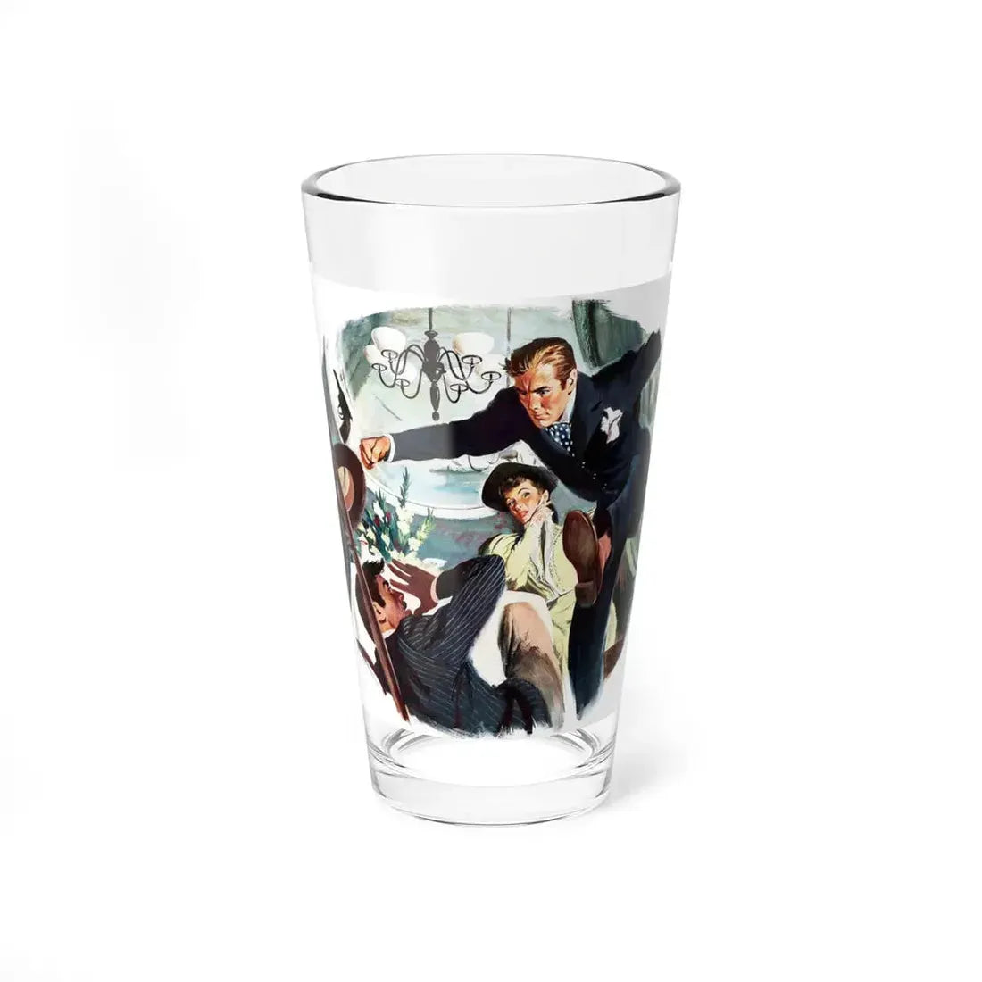 Politico, Story Illustration (Saturday Evening Post, c. 1950s) (Magazine Illustration) Pint Glass 16oz 16oz - Go Mug Yourself