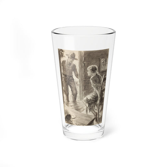 Pollyanna's Western Adventure, story illustration (Magazine Illustration) Pint Glass 16oz-16oz-Go Mug Yourself