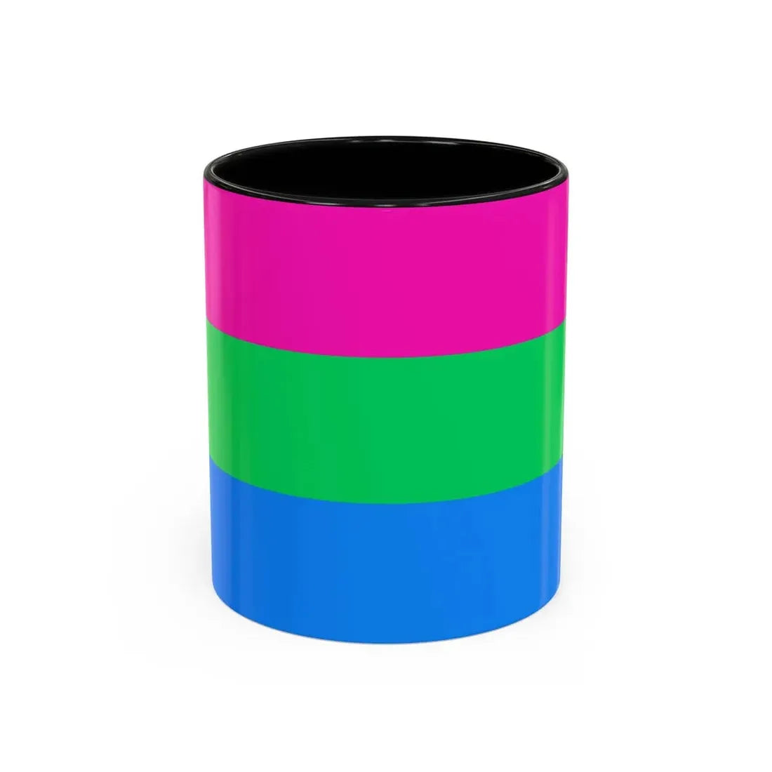 Polysexuality Pride Flag - Accent Coffee Mug 11oz Black - Go Mug Yourself