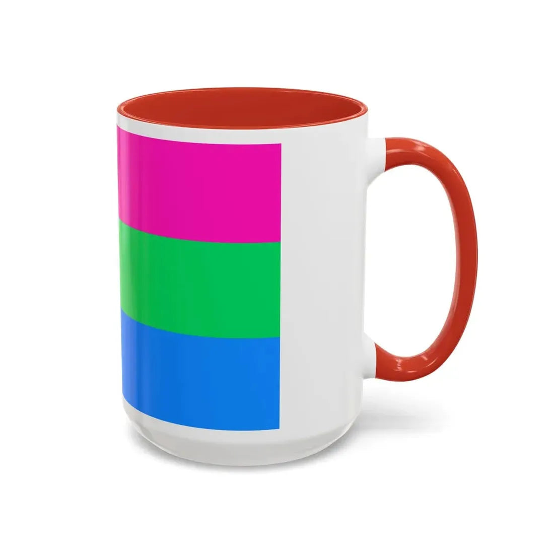 Polysexuality Pride Flag - Accent Coffee Mug - Go Mug Yourself