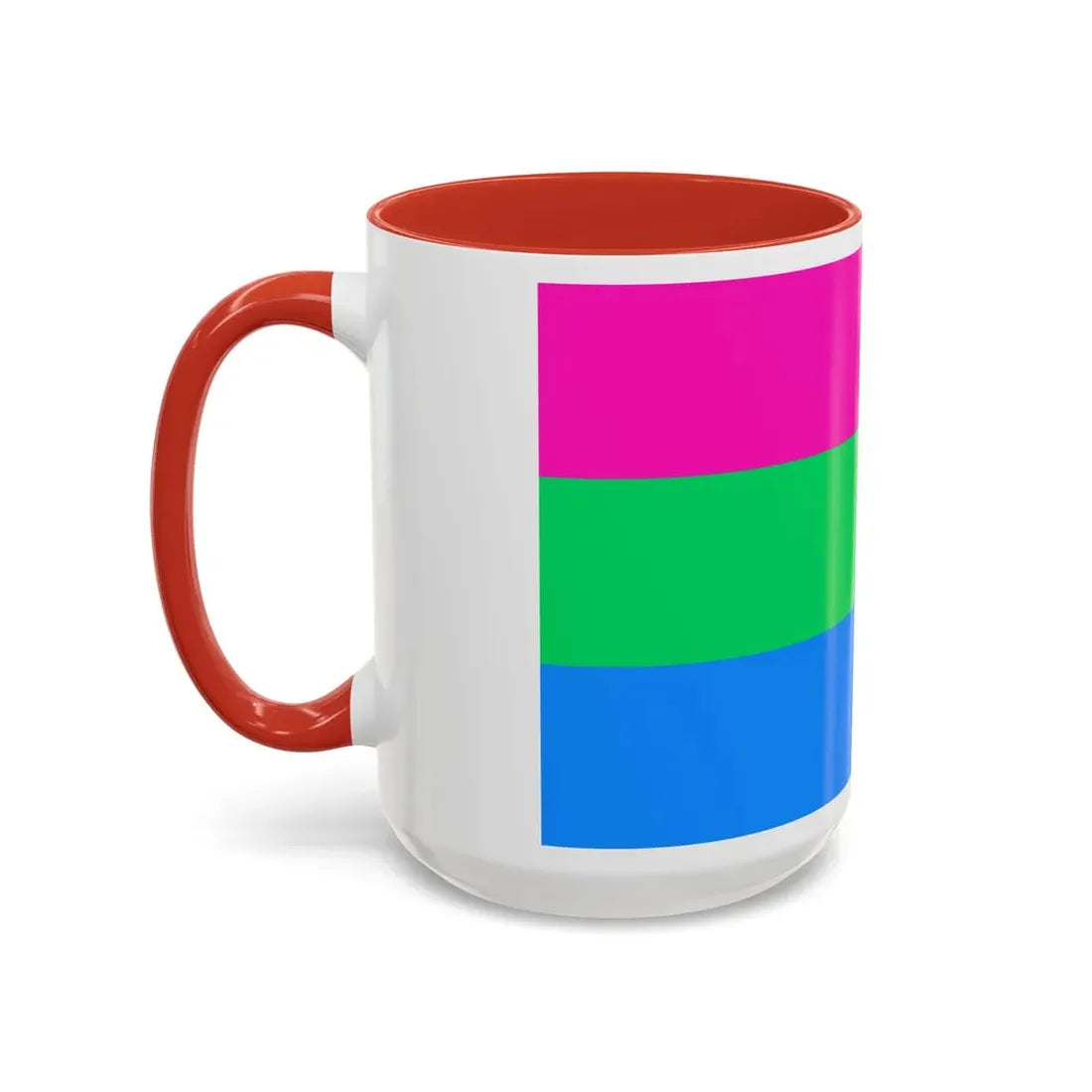Polysexuality Pride Flag - Accent Coffee Mug - Go Mug Yourself
