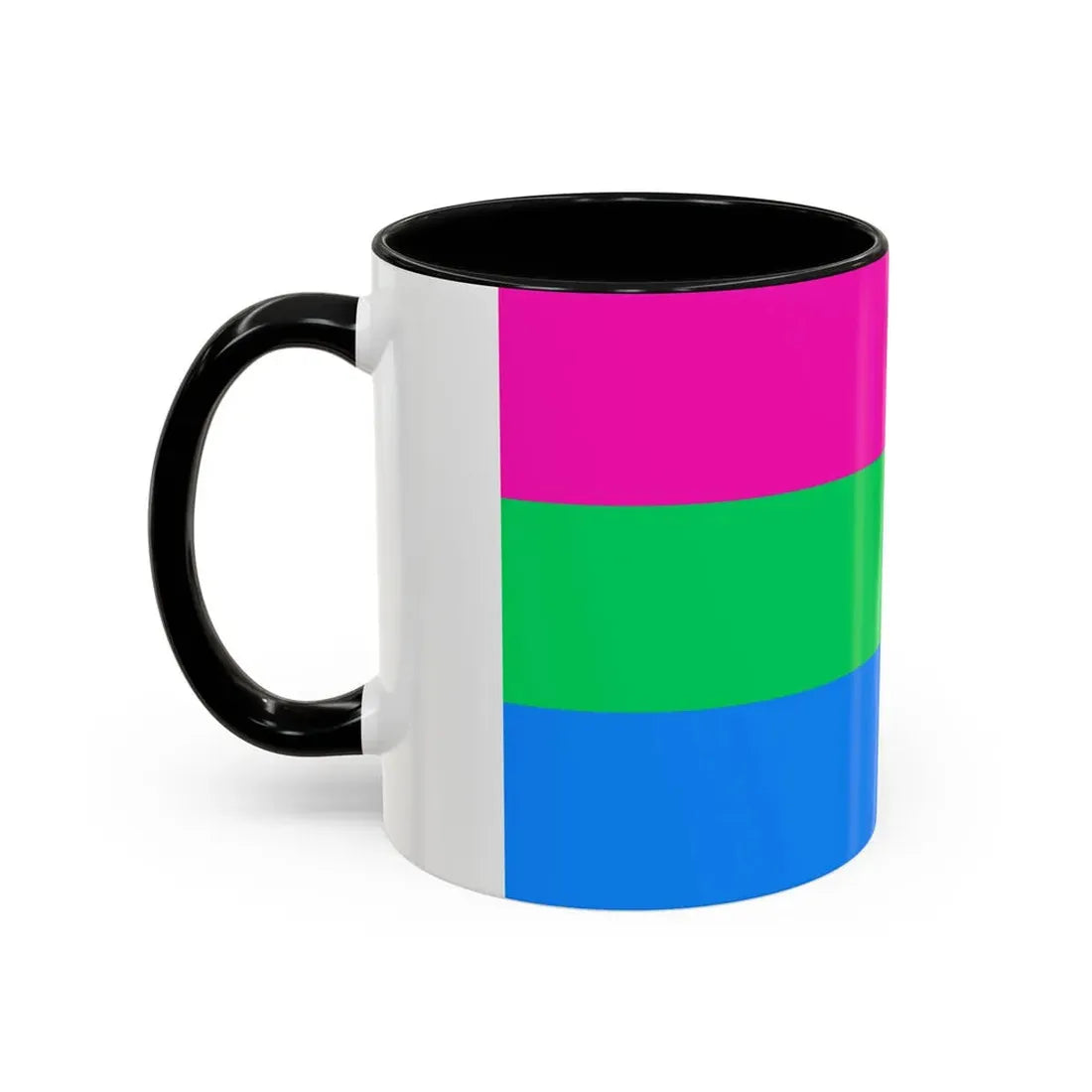 Polysexuality Pride Flag - Accent Coffee Mug - Go Mug Yourself