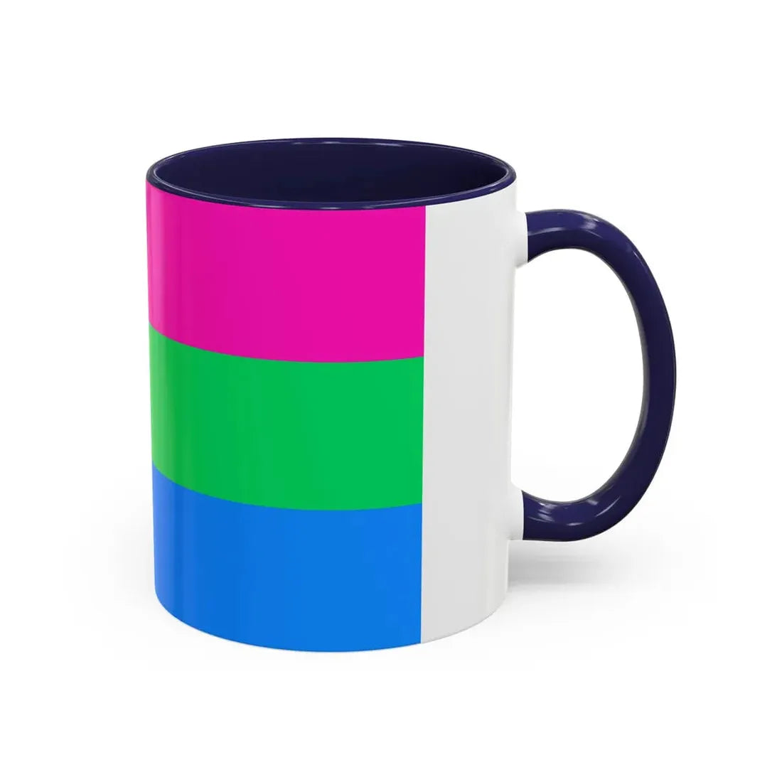 Polysexuality Pride Flag - Accent Coffee Mug - Go Mug Yourself