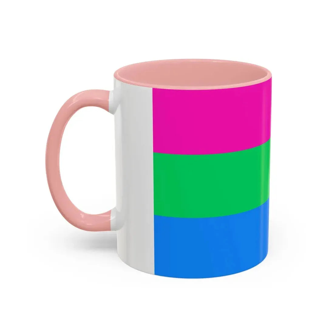 Polysexuality Pride Flag - Accent Coffee Mug - Go Mug Yourself