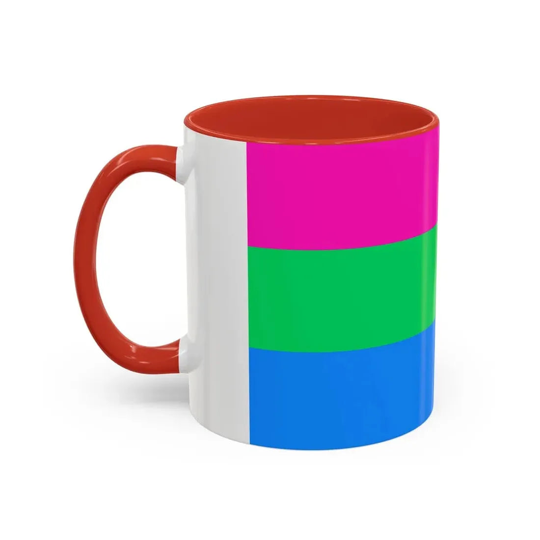 Polysexuality Pride Flag - Accent Coffee Mug - Go Mug Yourself