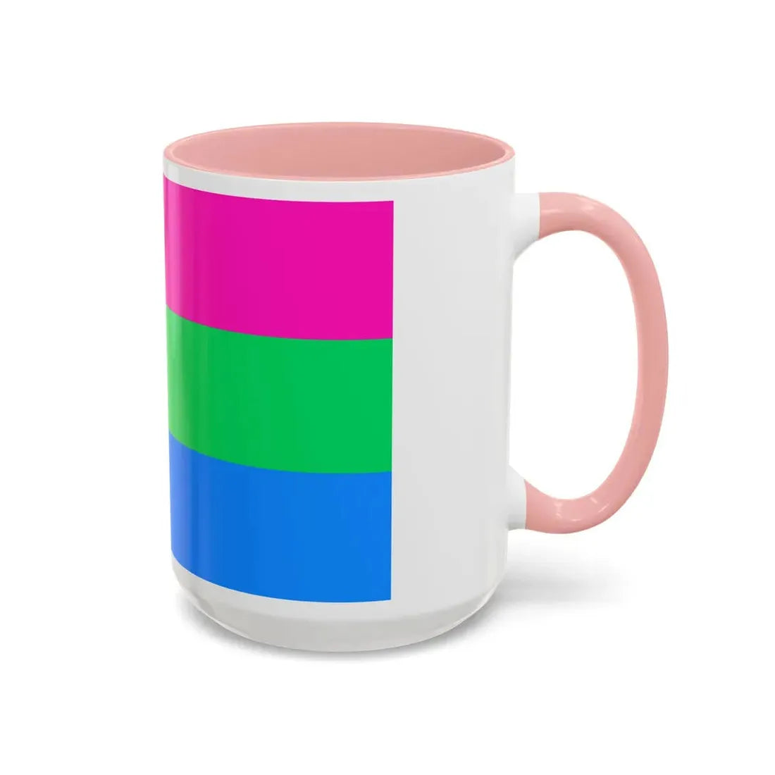 Polysexuality Pride Flag - Accent Coffee Mug - Go Mug Yourself