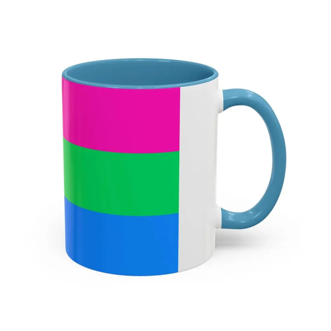 Polysexuality Pride Flag - Accent Coffee Mug - Go Mug Yourself