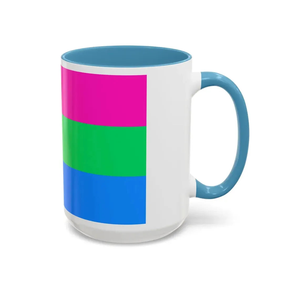 Polysexuality Pride Flag - Accent Coffee Mug - Go Mug Yourself