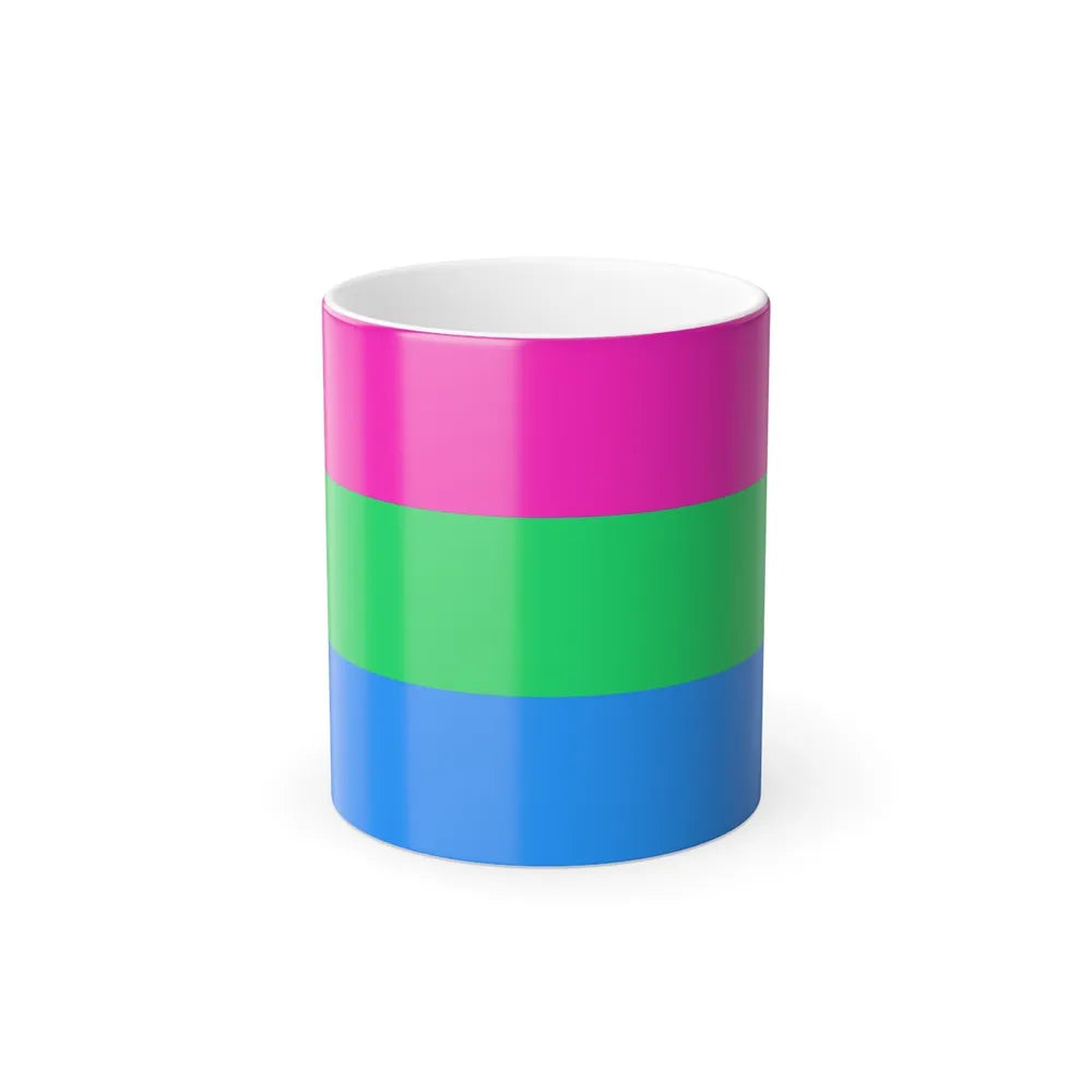 Polysexuality Pride Flag - Color Changing Mug 11oz-11oz-Go Mug Yourself