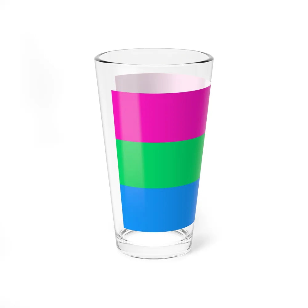 Polysexuality Pride Flag - Pint Glass 16oz-Go Mug Yourself