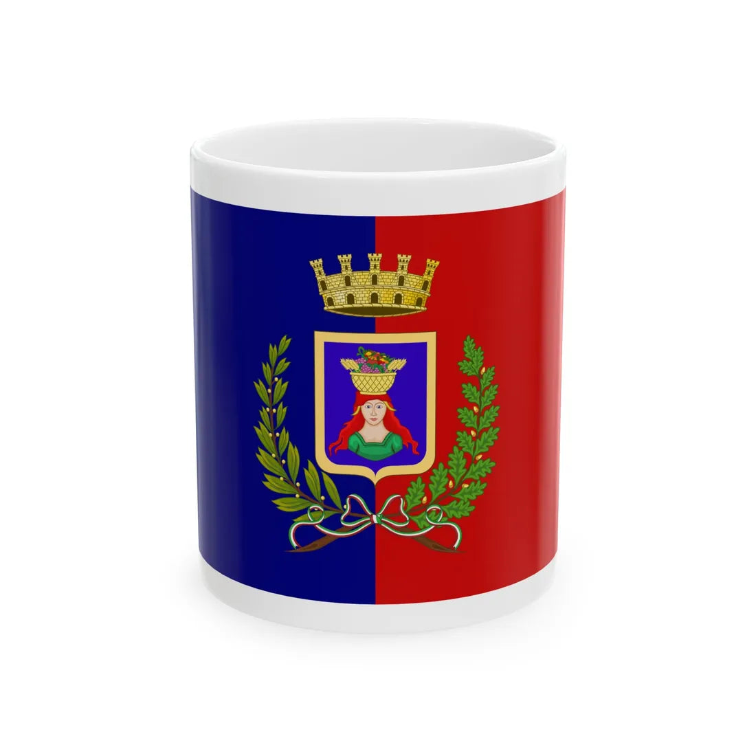 Pomezia-Bandiera (Italy) White Coffee Mug 11oz - Go Mug Yourself