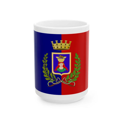 Pomezia-Bandiera (Italy) White Coffee Mug 15oz - Go Mug Yourself
