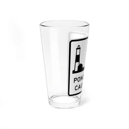Ponquogue Cswy Shield (New York) (Road Sign) Pint Glass 16oz - Go Mug Yourself