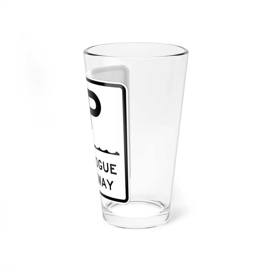 Ponquogue Cswy Shield (New York) (Road Sign) Pint Glass 16oz - Go Mug Yourself