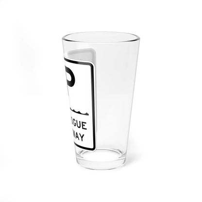 Ponquogue Cswy Shield (New York) (Road Sign) Pint Glass 16oz - Go Mug Yourself