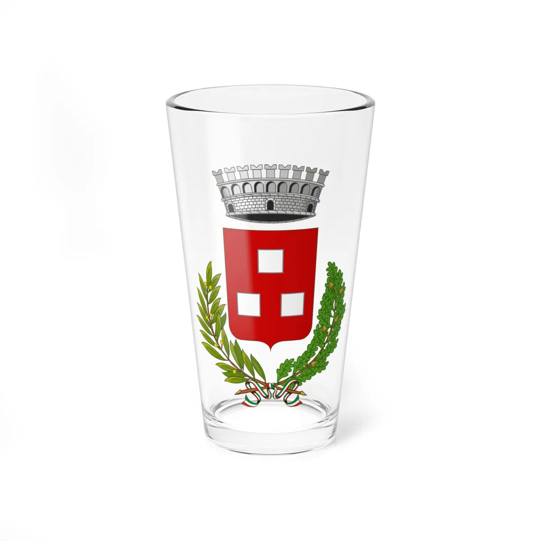 Pontenure-Stemma (Italy) (Coat of Arms) Pint Glass 16oz 16oz - Go Mug Yourself