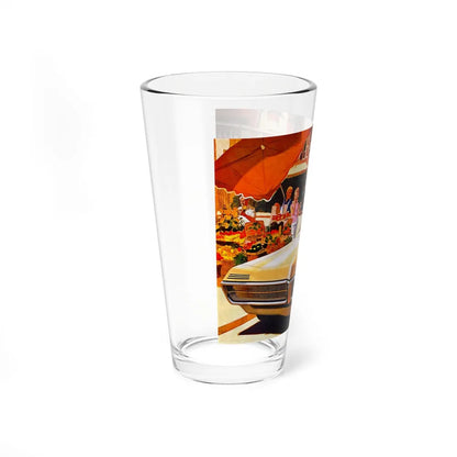 Pontiac advertisement (Magazine Illustration) Pint Glass 16oz-Go Mug Yourself