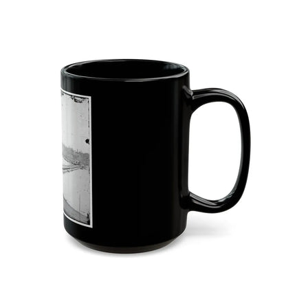 Pontoon Bridge Across The James River-2 (U.S. Civil War) Black Coffee Mug-Go Mug Yourself