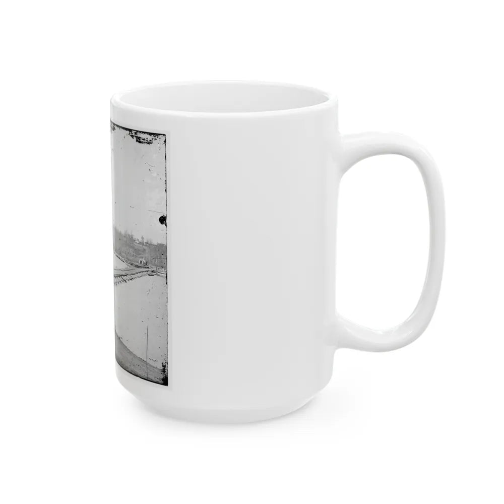 Pontoon Bridge Across The James River-2 (U.S. Civil War) White Coffee Mug-Go Mug Yourself