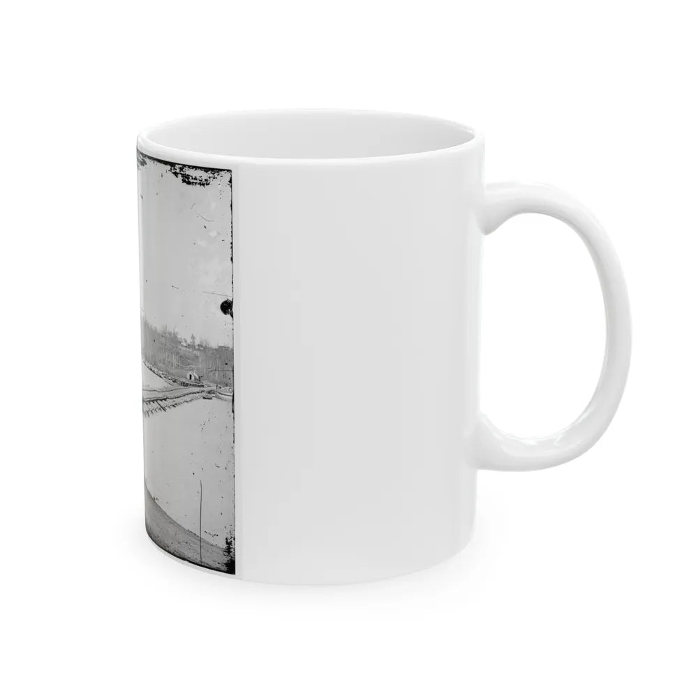 Pontoon Bridge Across The James River-2 (U.S. Civil War) White Coffee Mug-Go Mug Yourself