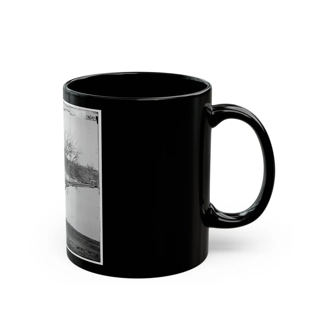 Pontoon Bridge Across The James River (U.S. Civil War) Black Coffee Mug-Go Mug Yourself