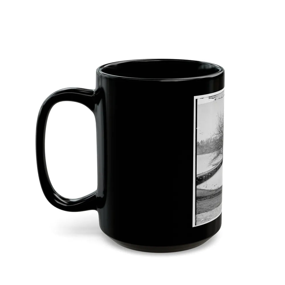 Pontoon Bridge Across The James River (U.S. Civil War) Black Coffee Mug-Go Mug Yourself