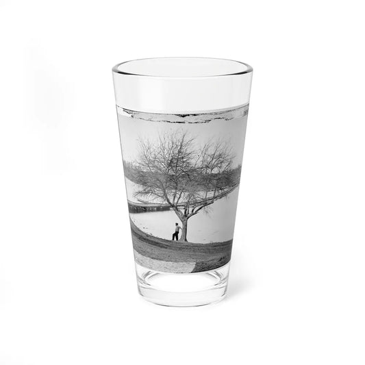 Pontoon Bridge Across The James River (U.S. Civil War) Pint Glass 16oz-16oz-Go Mug Yourself