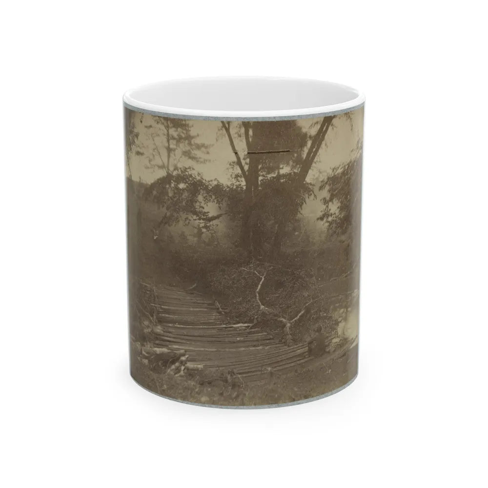 Pontoon Bridge (U.S. Civil War) White Coffee Mug-11oz-Go Mug Yourself