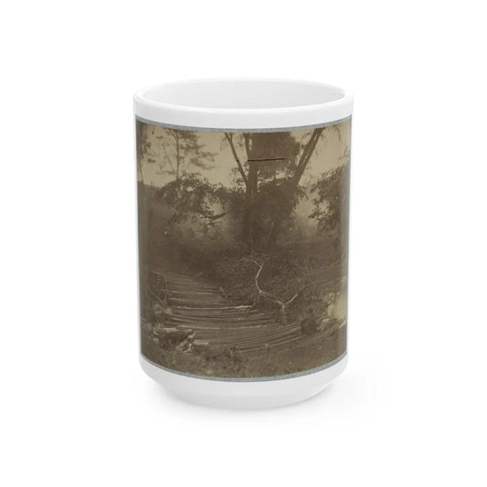 Pontoon Bridge (U.S. Civil War) White Coffee Mug-15oz-Go Mug Yourself