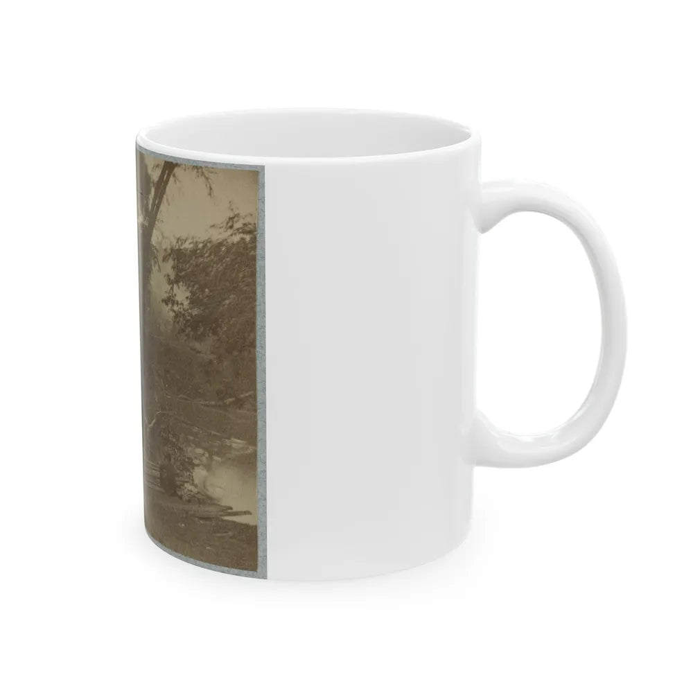 Pontoon Bridge (U.S. Civil War) White Coffee Mug-Go Mug Yourself