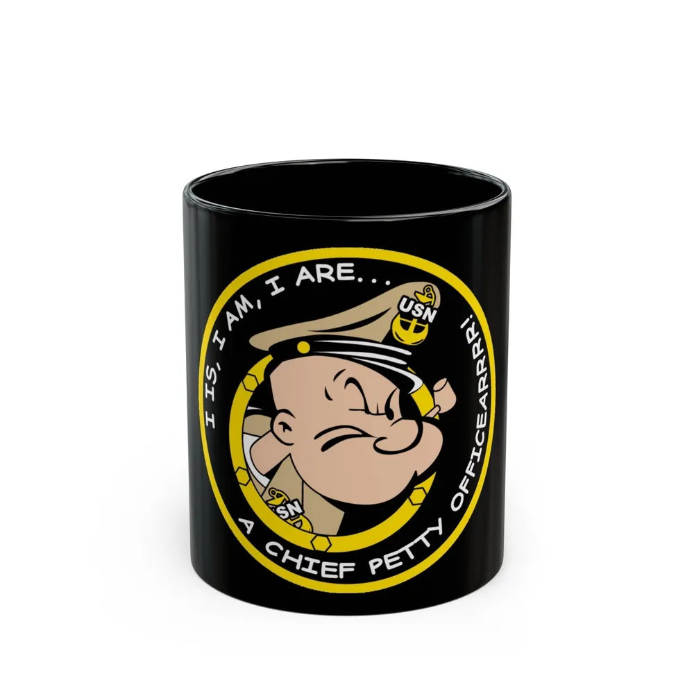 Popeye CPO (U.S. Navy) Black Coffee Mug-11oz-Go Mug Yourself