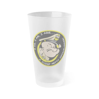 Popeye CPO (U.S. Navy) Frosted Pint Glass 16oz-Go Mug Yourself