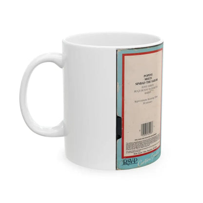 POPEYE MEETS SINBAD THE SAILOR (VHS COVER) - White Coffee Mug - Go Mug Yourself