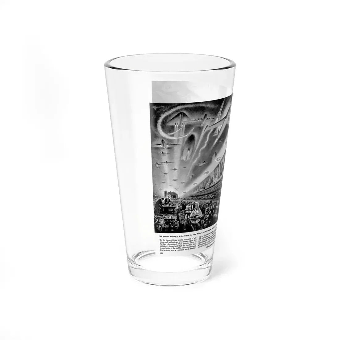 Popular Mechanics Illustrated, January 1952 (Magazine Illustration) Pint Glass 16oz - Go Mug Yourself