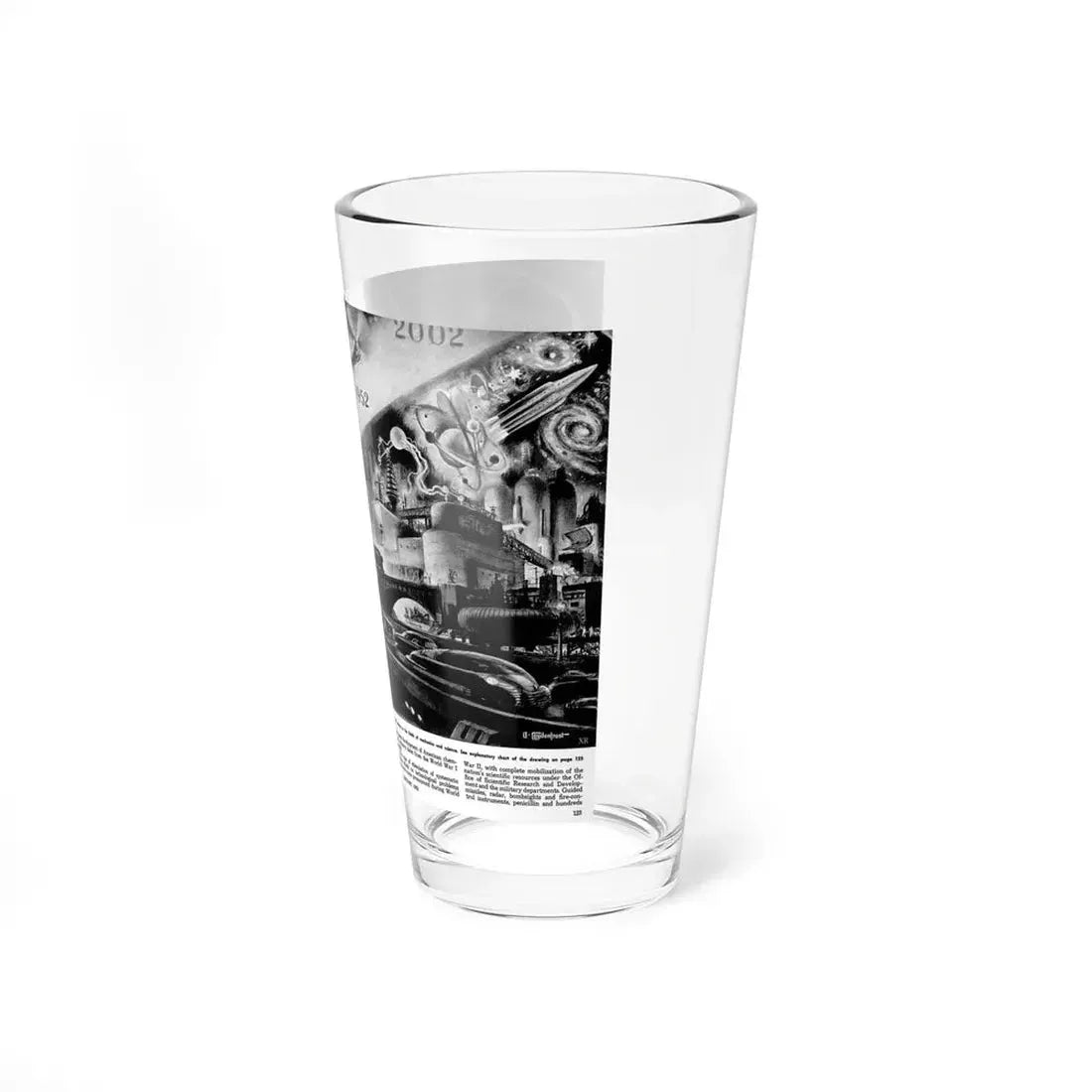 Popular Mechanics Illustrated, January 1952 (Magazine Illustration) Pint Glass 16oz - Go Mug Yourself