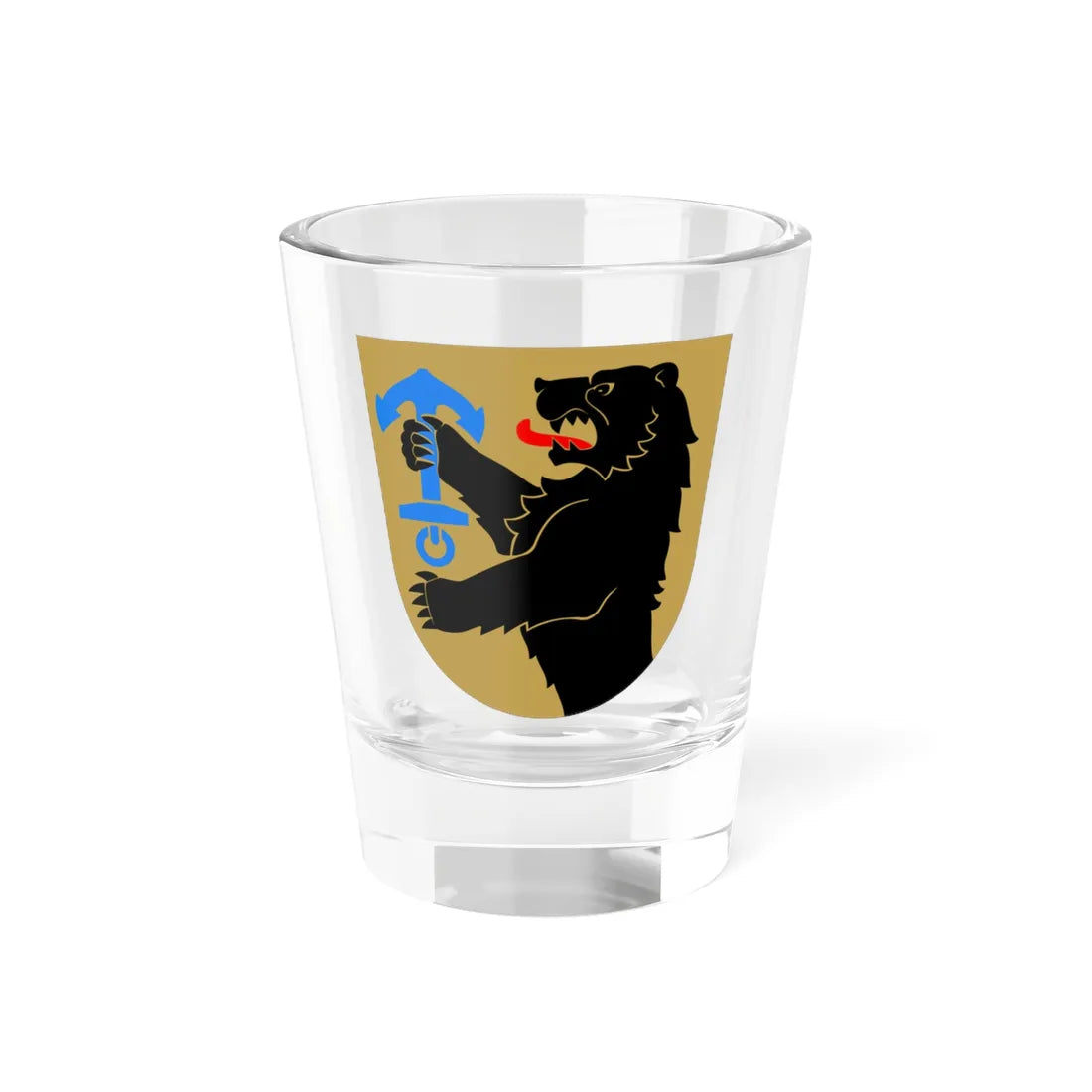 Porin mlk.vaakuna (Finland) (Coat of Arms) Shot Glass 1.5oz 1.5oz - Go Mug Yourself