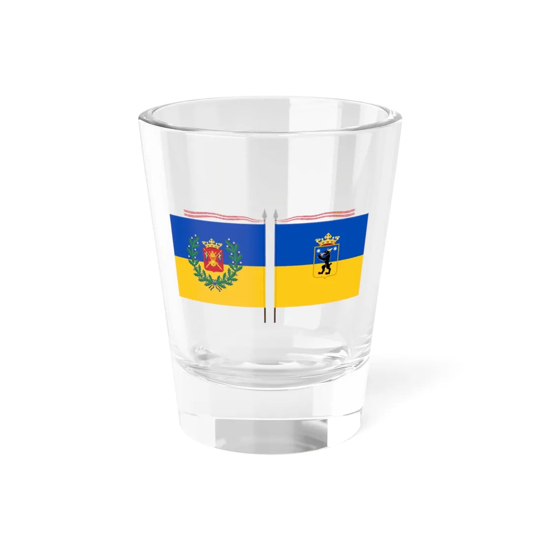 Porin prikaatin lippu (Finland) Shot Glass 1.5oz 1.5oz - Go Mug Yourself