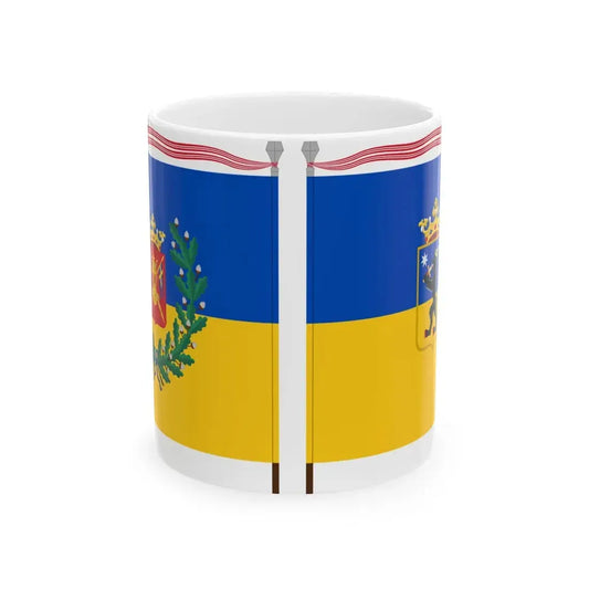 Porin prikaatin lippu (Finland) White Coffee Mug 11oz - Go Mug Yourself