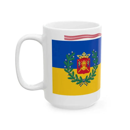 Porin prikaatin lippu (Finland) White Coffee Mug - Go Mug Yourself