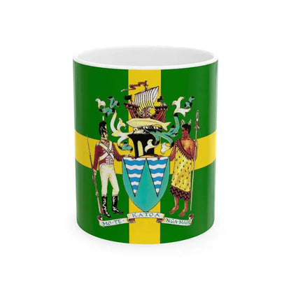 Porirua flag 1978-1989 (New Zealand) White Coffee Mug 11oz - Go Mug Yourself
