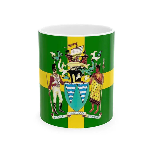 Porirua flag 1978-1989 (New Zealand) White Coffee Mug 11oz - Go Mug Yourself