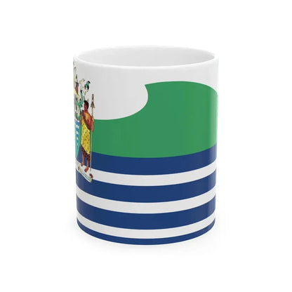 Porirua flag (New Zealand) White Coffee Mug 11oz - Go Mug Yourself