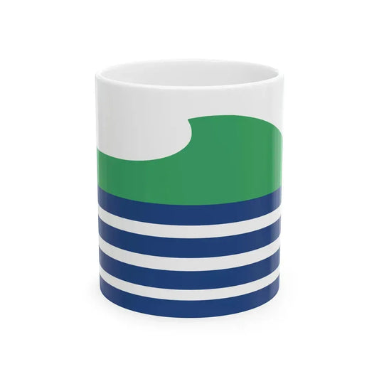 Porirua flag without COA (New Zealand) White Coffee Mug 11oz - Go Mug Yourself