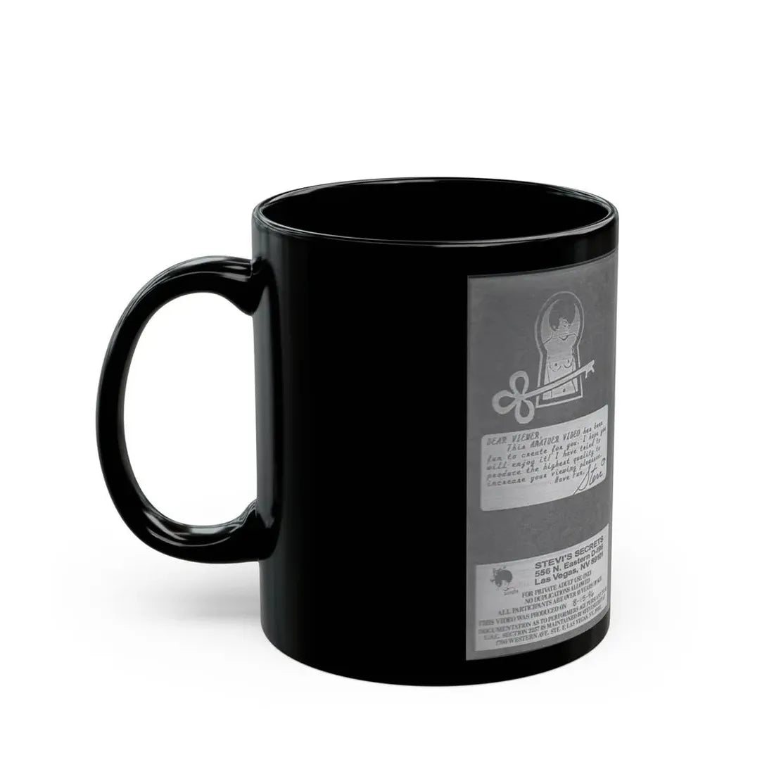 PORN STARS PIED STEVIS SECRETS (VHS COVER) - Black Coffee Mug - Go Mug Yourself