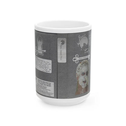 PORN STARS PIED STEVIS SECRETS (VHS COVER) - White Coffee Mug-15oz-Go Mug Yourself