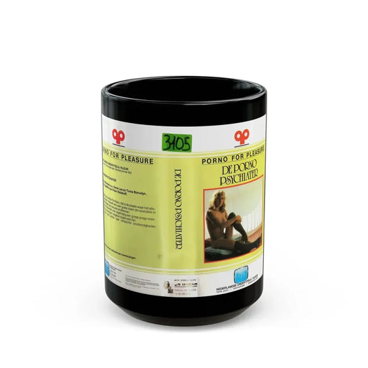PORNO FOR PLEASURE (VHS COVER) - Black Coffee Mug 15oz - Go Mug Yourself