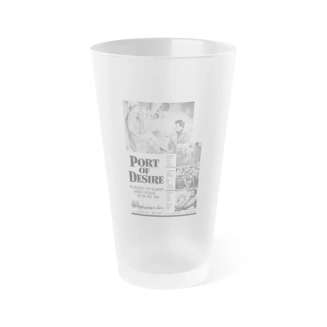 PORT OF DESIRE 1958 Movie Poster - Frosted Pint Glass 16oz 16oz Frosted - Go Mug Yourself